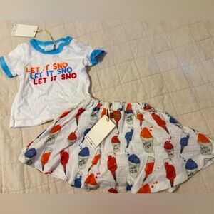 Velvet Fawn Sno-Ball skirt & tee